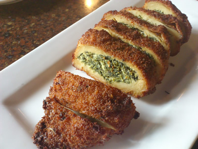 Ricotta & Spinach Stuffed Chicken Breast w/ Parmesan Crust