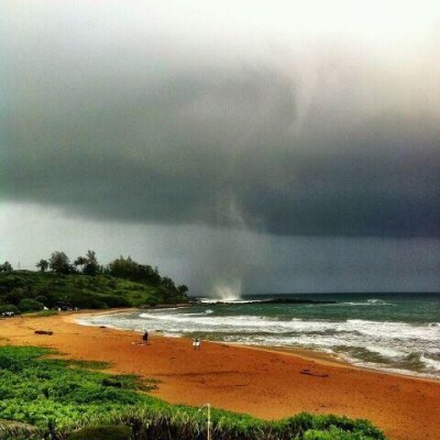 Waterspout（竜巻） @ Kealia Beach, Kauai