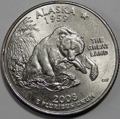 最後の1枚となった、アラスカ州の記念硬貨