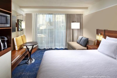 Rendering of a guestroom, Courtesy Hilton Worldwide c/o PBN